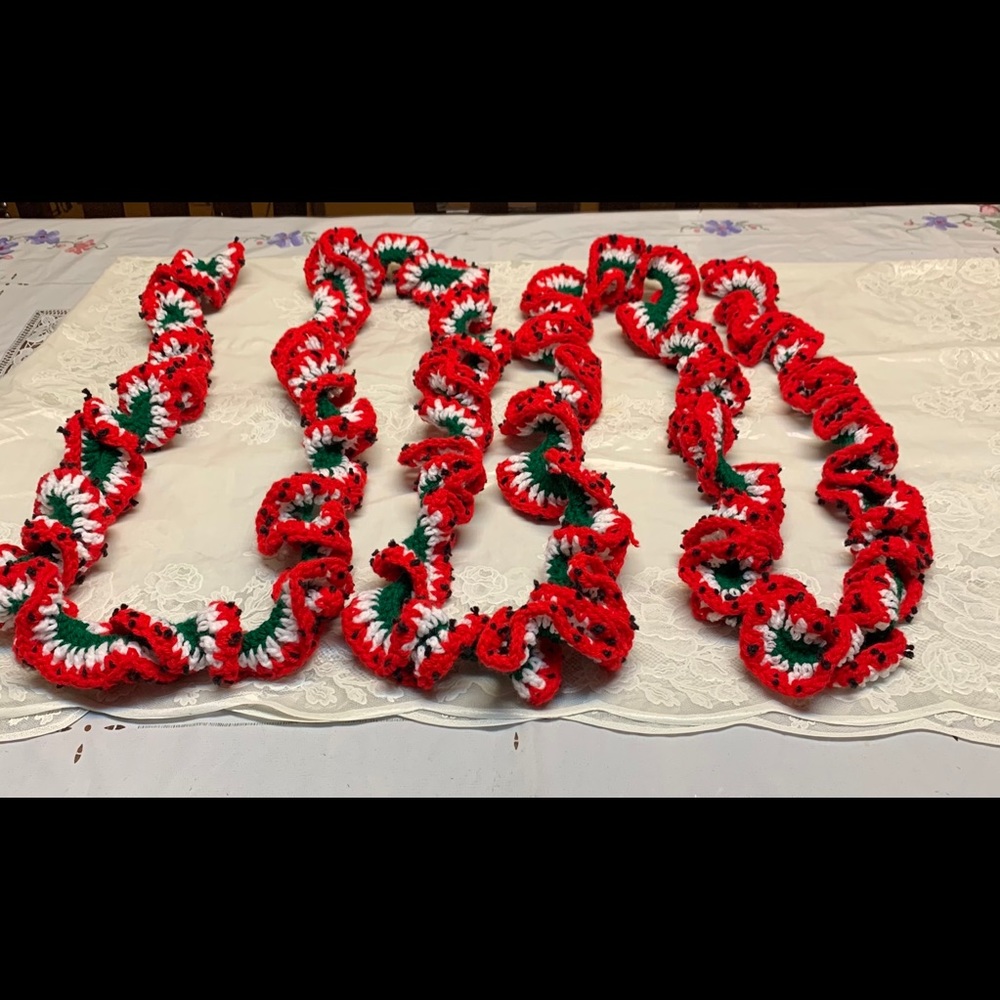 Garland Spiral Ruffle Watermelon Decoration